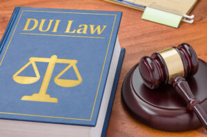 DUI law book and gavel